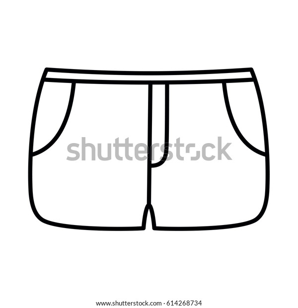 Men Swimming Pants Outline Icon Flat Stock Vector (Royalty Free) 614268734