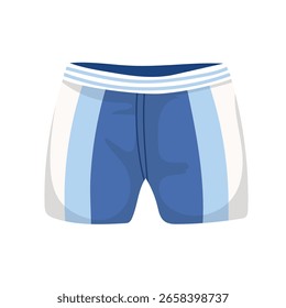 Pantalones cortos de natación para hombres. Clipart de Vector plano, ilustración con fondo aislado.