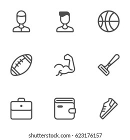 men symbol icon set in vector