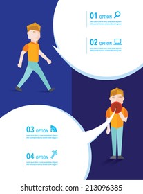 Men talk together vector design