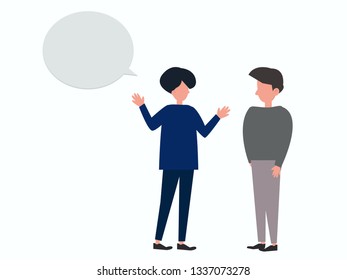 men talking character concept
