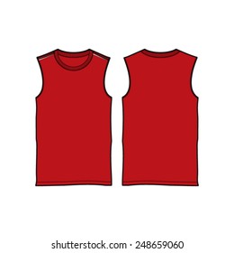 Men Tank Top Vector Graphic