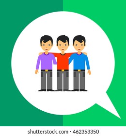 Men as Team Collaboration Concept Icon