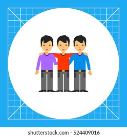 Men as Team Collaboration Concept Icon