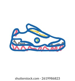 men tennis shoe doodle icon sketch vector. men tennis shoe sign. isolated symbol illustration