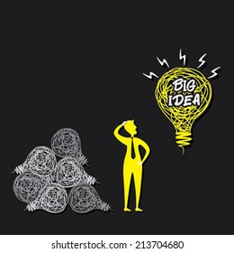 men think big idea concept vector