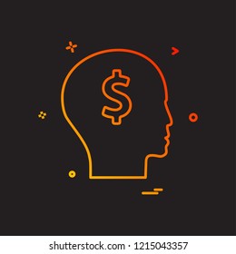 men think dollar icon vector design