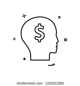 men think dollar icon vector design