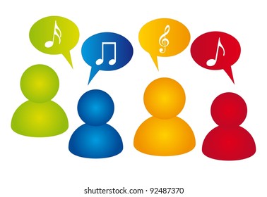 men with thought bubble sign isolated over white background. vector