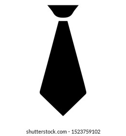 men tie black icon vector