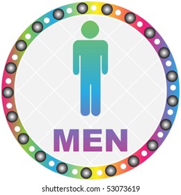 etiqueta de inodoro para hombres