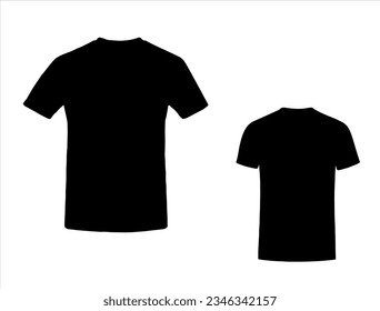Arte vectorial de silueta de camiseta masculina