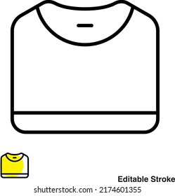 Men T-Shirt Vector Line Icon