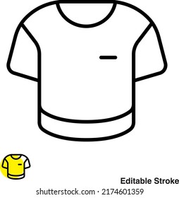 Men T-Shirt Vector Line Icon