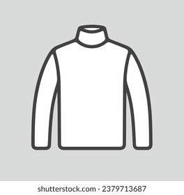 Men turtleneck line icon on a background. Linear symbol. Outline sign. Editable stroke. Vector illustration.