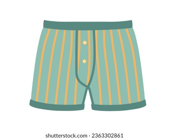 Men underpants green color vector illustration isolated on white background