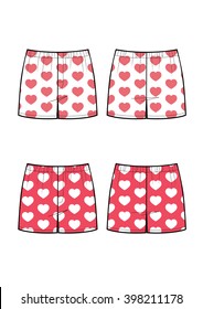 men underpants with hearts pattern