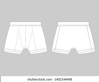 Men underpants. man underwear. White boxer shorts isolated on grey background. Vector illustration svg