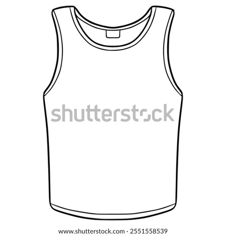 men undershirt illustration hand drawn outline vector