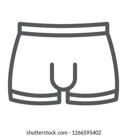 Men underware line icon, male and underwear, briefs sign, vector graphics, a linear pattern on a white background, eps 10.