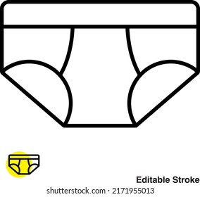 Men Underware Vector Line Icon