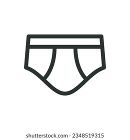 Men underwear isolated icon, men's briefs vector icon with editable stroke