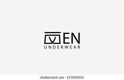 Men Underwear vector logo design template