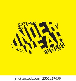 Men Underwear vector logo design template flat illustration