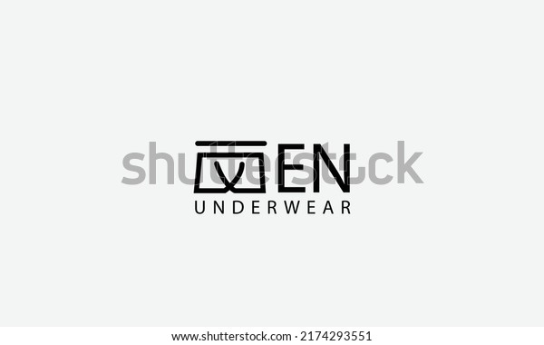 Men Underwear\
vector logo design\
template