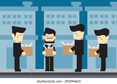 MEN unemployed cartoon design