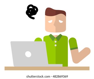 Men use a personal computer: trouble