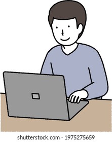 Men using a personal computer