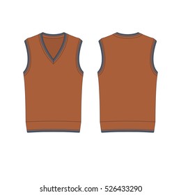 Men V Neck Sweater Vest Template