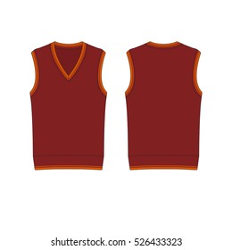 Men V Neck Sweater Vest Template