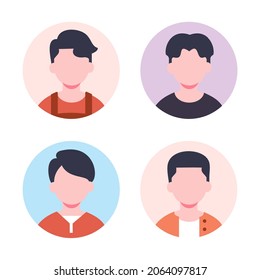 men with various models haircut, illustration
