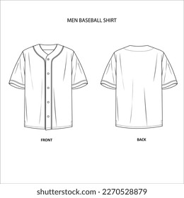 Männervielfalt-Baseball-Shirt - Technische Skizze 