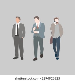 Men vecgor illustration. Hand drawn
