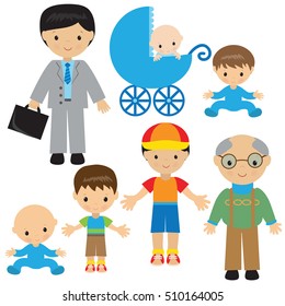 Men vector cartoon illustration