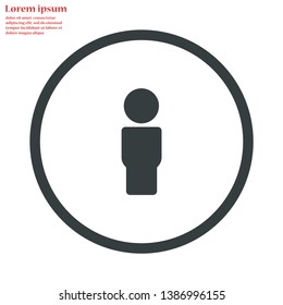 men vector icon 10 eps , Lorem ipsum Flat design