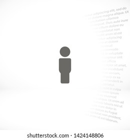 men vector icon 10 eps , Lorem ipsum Flat design