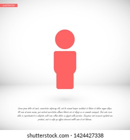 men vector icon 10 eps , Lorem ipsum Flat design