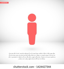 men vector icon 10 eps , Lorem ipsum Flat design
