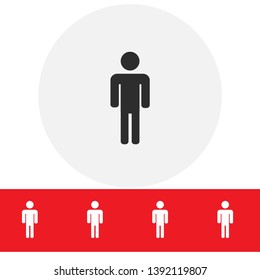men vector icon . Lorem Ipsum Flat Design 