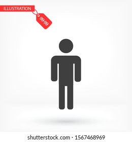 men vector icon . Lorem Ipsum Flat Design