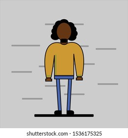 Men vector on grey background