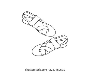   Men vector shoes painted lines in minimalism style. Logo or icons collection. Men Shoes Footwear. Flat vector set of shoes, side view. Casual and formal men footwear.