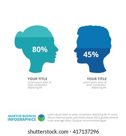 Men Versus Women Infographic Template