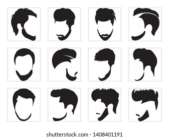 Men vintage hair style Icon - Vector