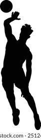 Men volleyball player silhouette illustration