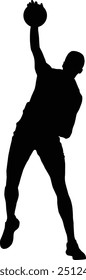 Men volleyball player silhouette illustration